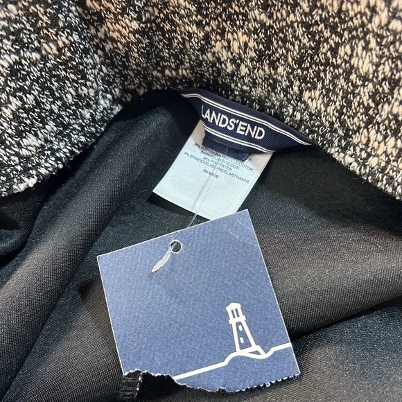 Lands’ End Skirt A-line Pull On Black Large Petite (14-16) Textured Stretch $49 - Picture 6 of 11